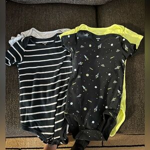 Carters Boys Months Onesie’s (4) ~ 3 Pants~ onesie outfit~ bib overalls.
